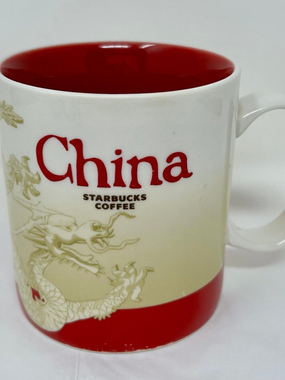 Starbucks China 2016 Global Icon Collector Series Mug 16 oz Red Dragon Coffee Cu